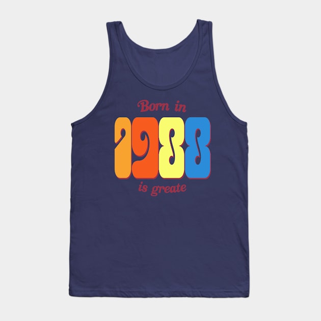 Born in 1988 is greate Tank Top by hardcore repertoire